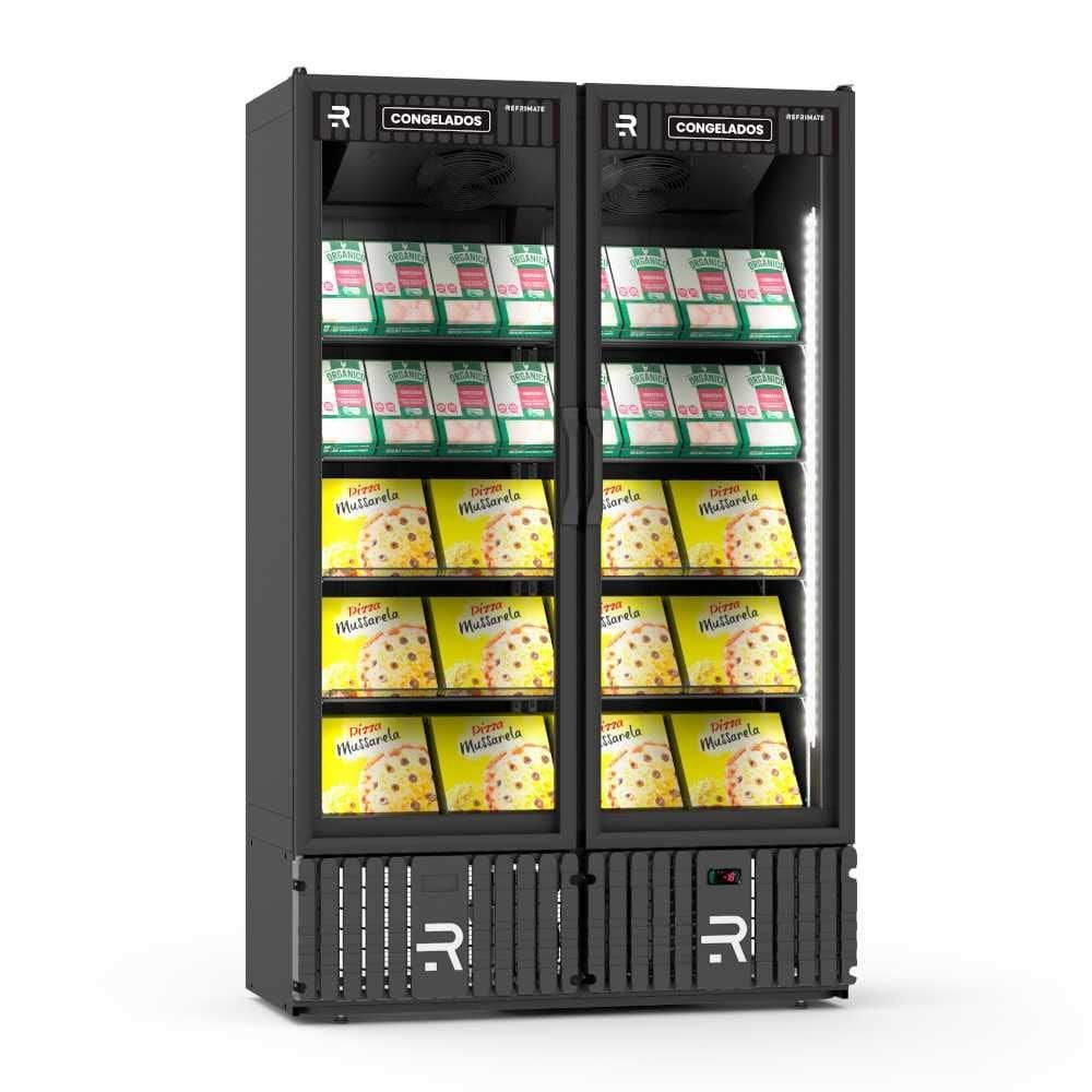 Visa Cooler Congelados 2 Portas Preto/Preto VCCO2P 220V - Refrimate