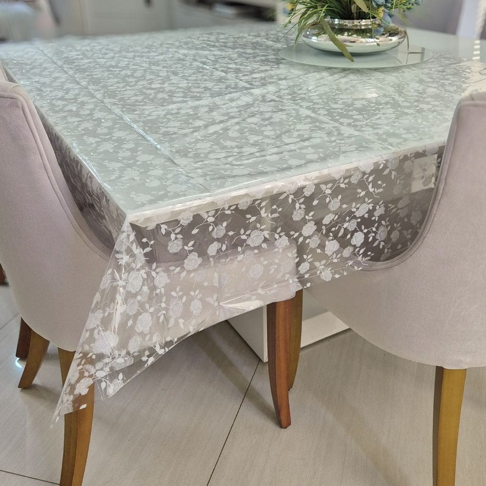 Toalha de Mesa Plástico pvc Transparente 1,00m X 1,40m Md06
