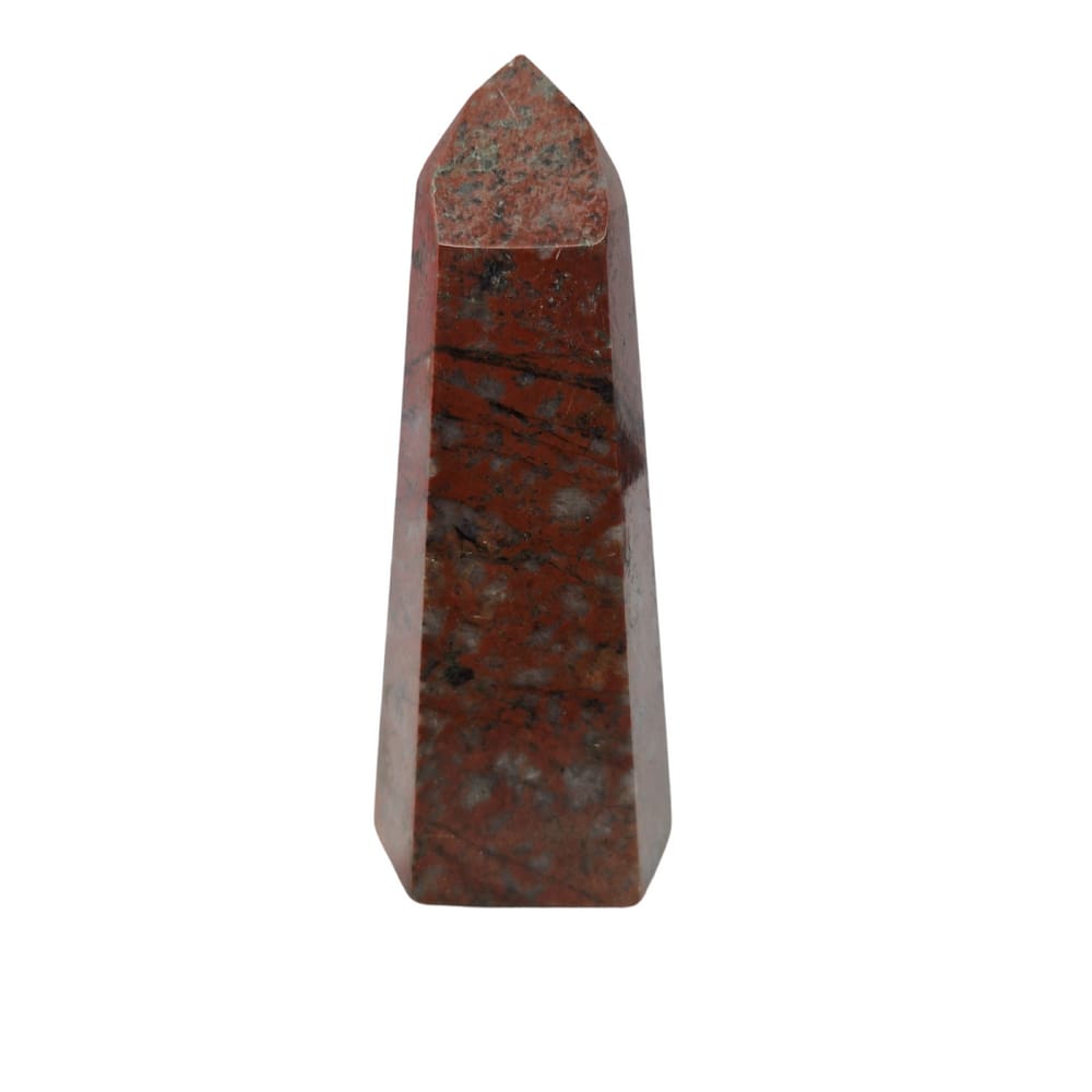 Pedra Obelisco Ponta Jaspe Vermelho Brechado 150 a 250 g