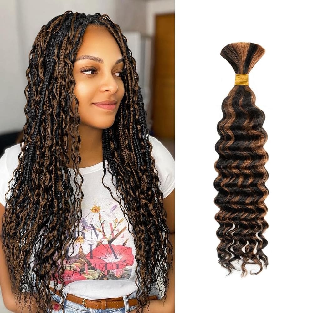 Braiding Hair maxknow 18 polegadas 50g Deep Wave 10A Brazilian