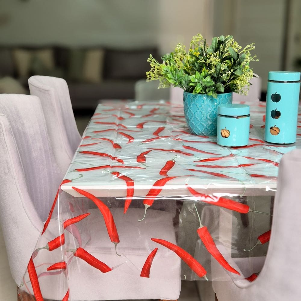 Toalha de Mesa Estampada 4,0x1,4m Protetora Transparente 12
