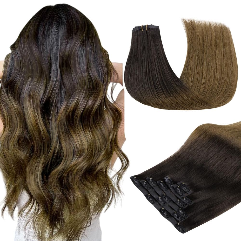 Extensões de cabelo Clip-in DOORES Chocolate Dip 14" 130g