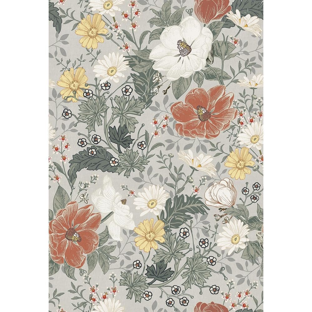 Papel de parede Simon&Siff Vintage Peel and Stick 200x440cm cinza