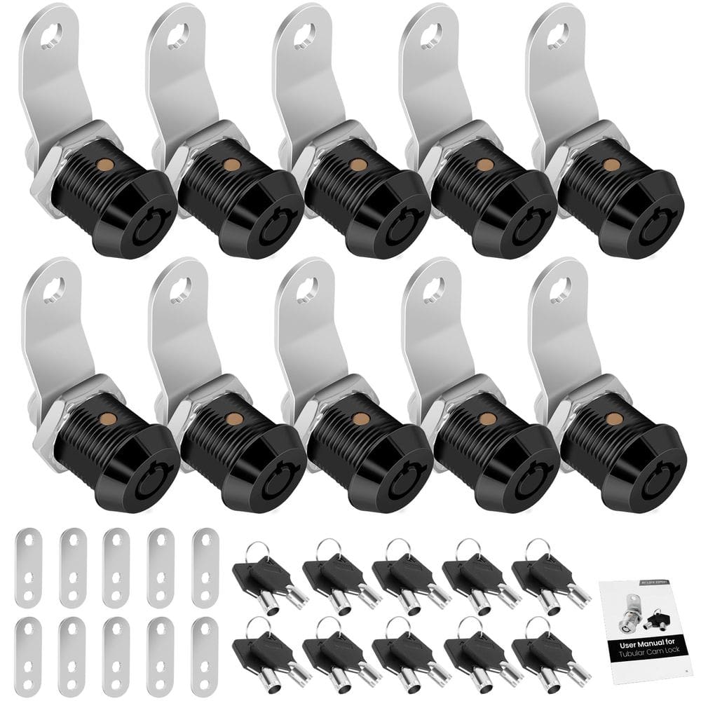 Caixa de ferramentas Lock Cylinnda, pacote com 10 chaves e armazenamento para trailers