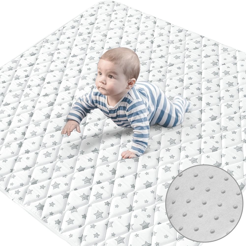 Tapete de espuma para bebês Moonsea Premium 120x120cm antiderrapante