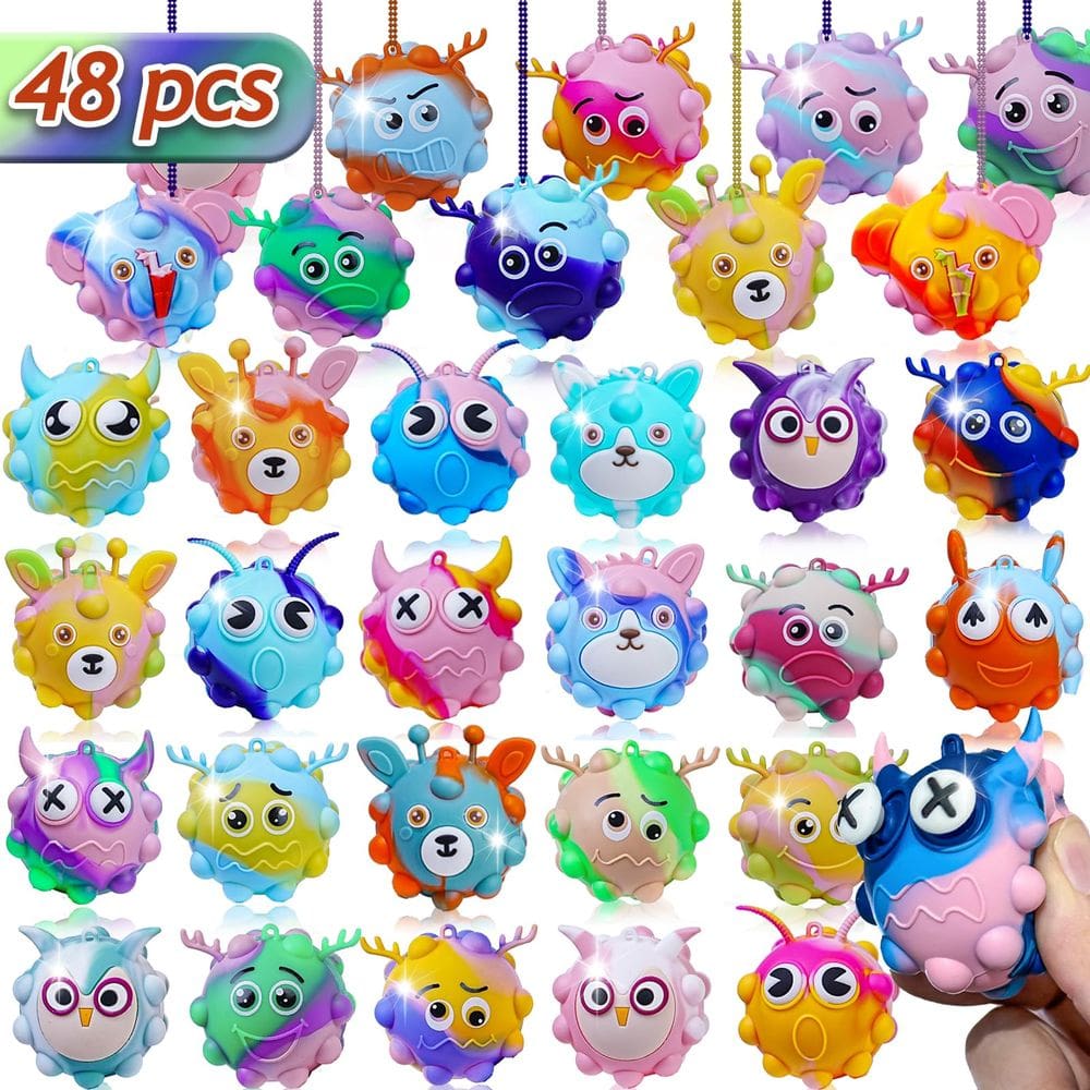 Pacote com 48 bolas de desconforto Fidget Toys Supovil 3D para festa de aniversário