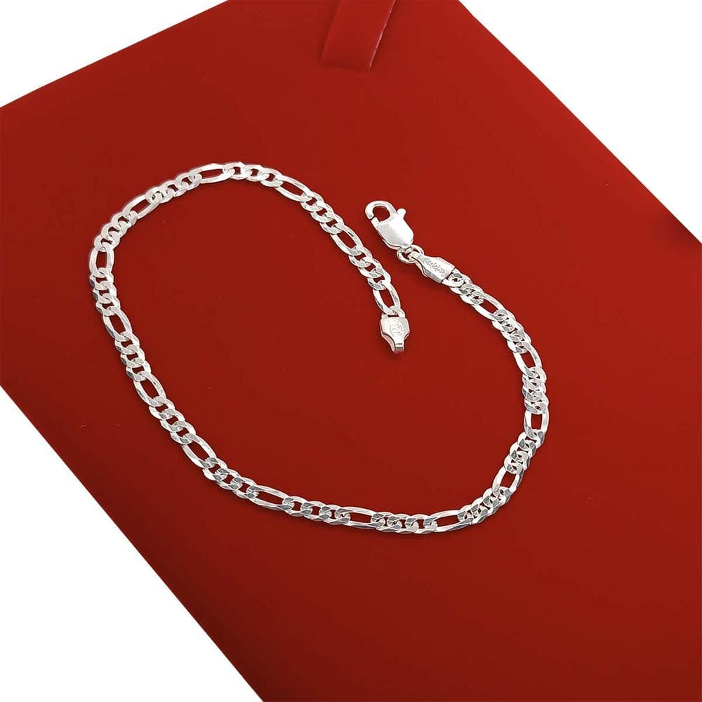 Pulseira 3X1 Flat Fio 080 21cm Masculina Prata 925 Pura Joia