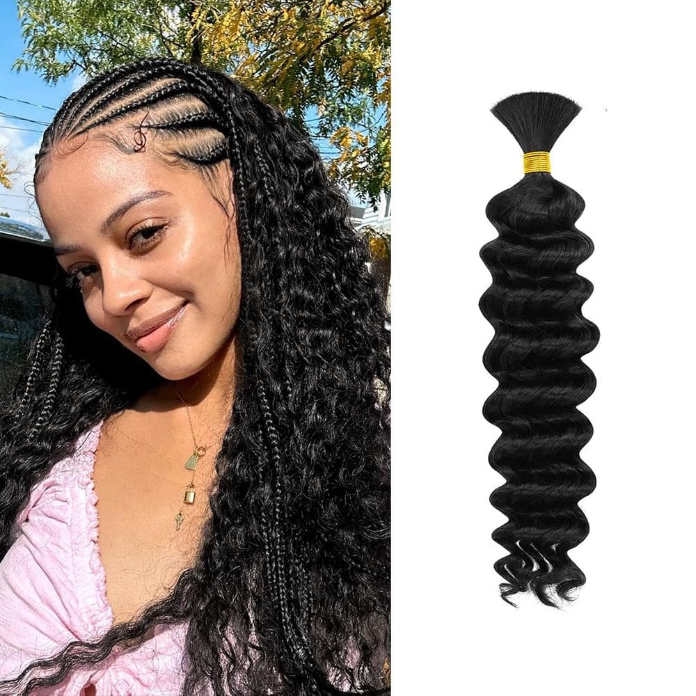 Braiding Hair maxknow Deep Wave 40g 16in 10A Brazilian
