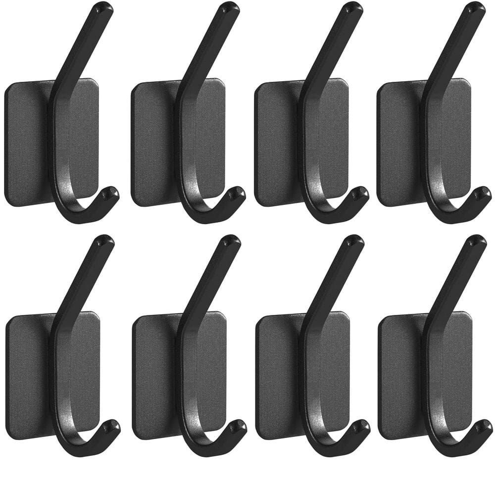 Ganchos adesivos Paoli Heavy Duty, capacidade de 13,6 kg, pretos, 8 peças