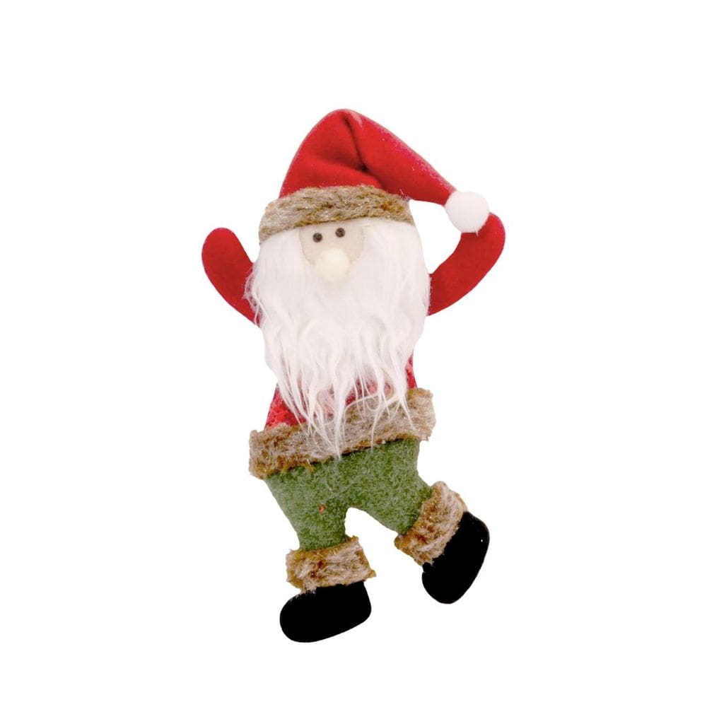 Papai Noel Pelúcia Scotch Pendente Vermelho e Verde 22cm - Magizi