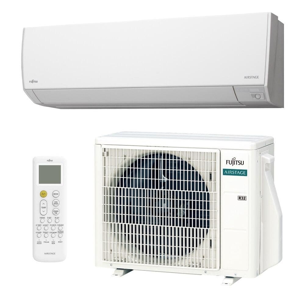 Ar-Condicionado Split Inverter 12000 BTUs Fujitsu Airstage com Sensor High Wall Quente e Frio ASBG12KMBA/AOBG12KMCA 220V