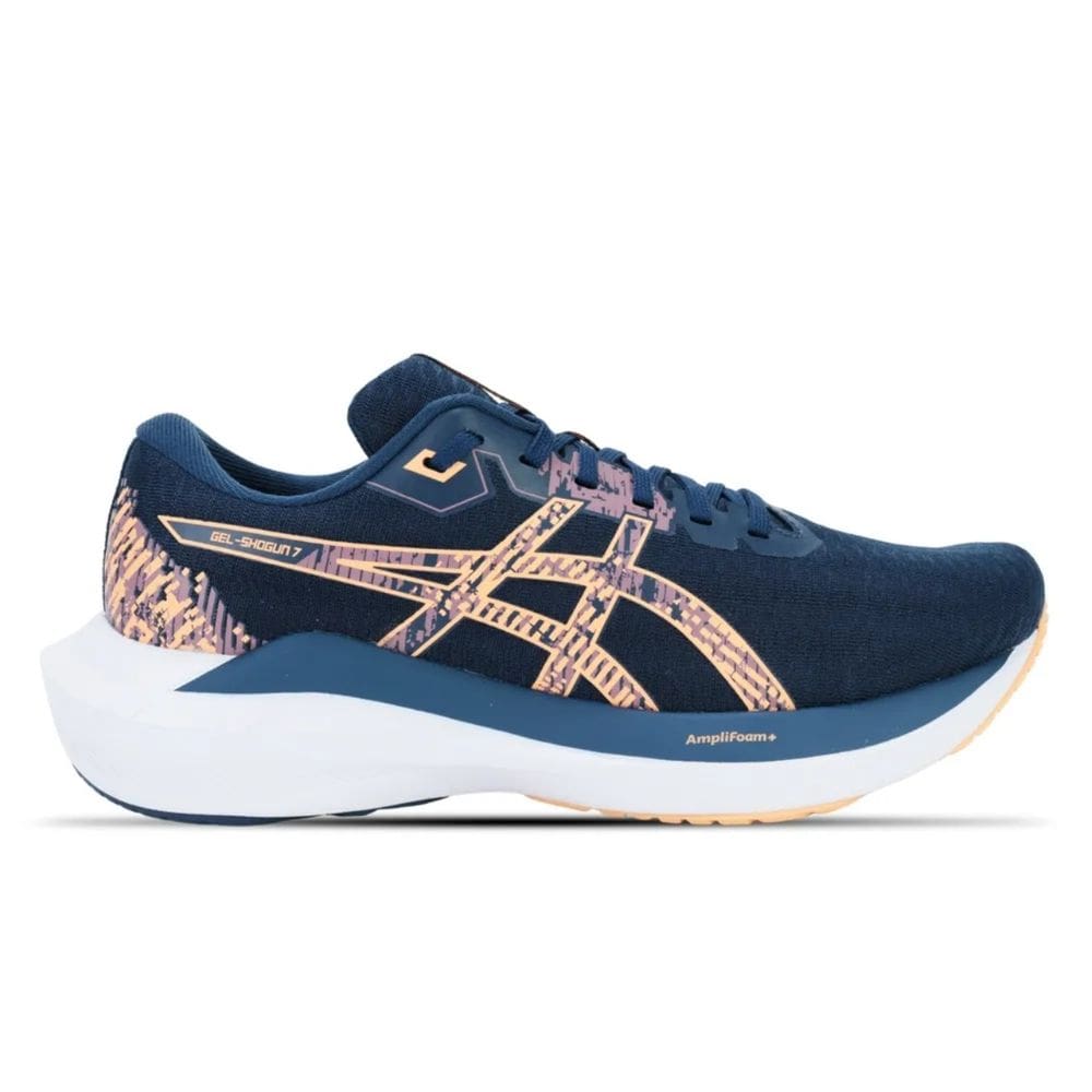 Tênis Asics Gel Shogun 7 Feminino - Azul+Laranja