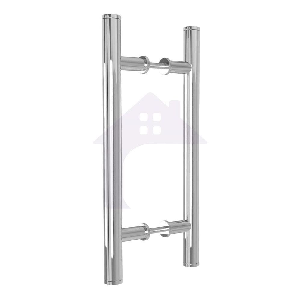 Puxador Duplo Alumínio 40 Cm Porta Pivotante Redondo