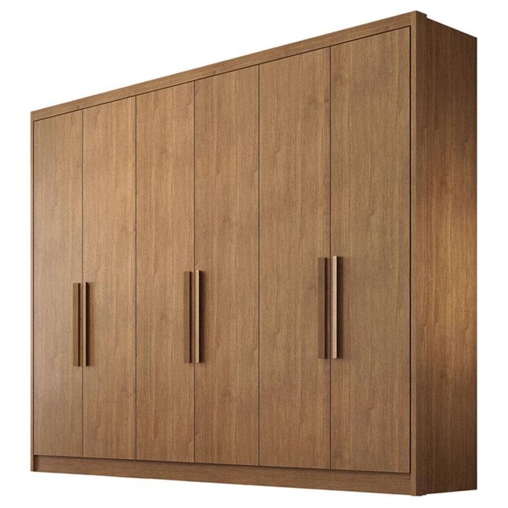 Guarda Roupa Casal Linea 6 Portas 6 Gavetas Cumaru 23 - Novo Horizonte