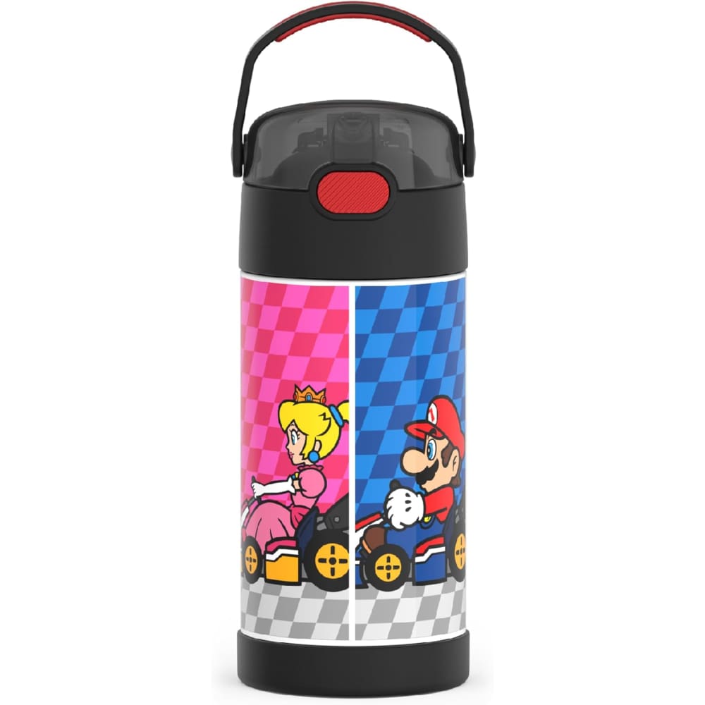 Garrafa Térmica Infantil Funtainer 355ml Thermos Mario Kart