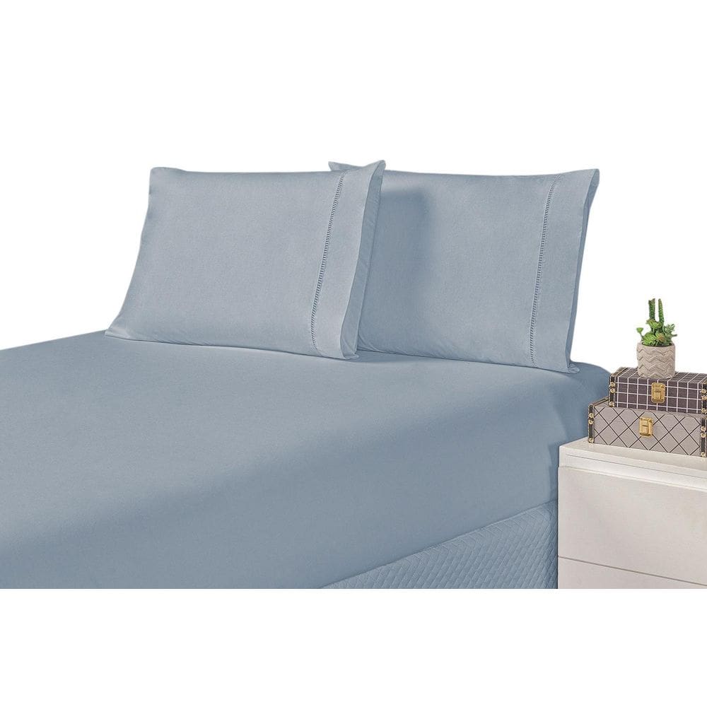 Jogo De Cama Laura Casal Azul Bebê