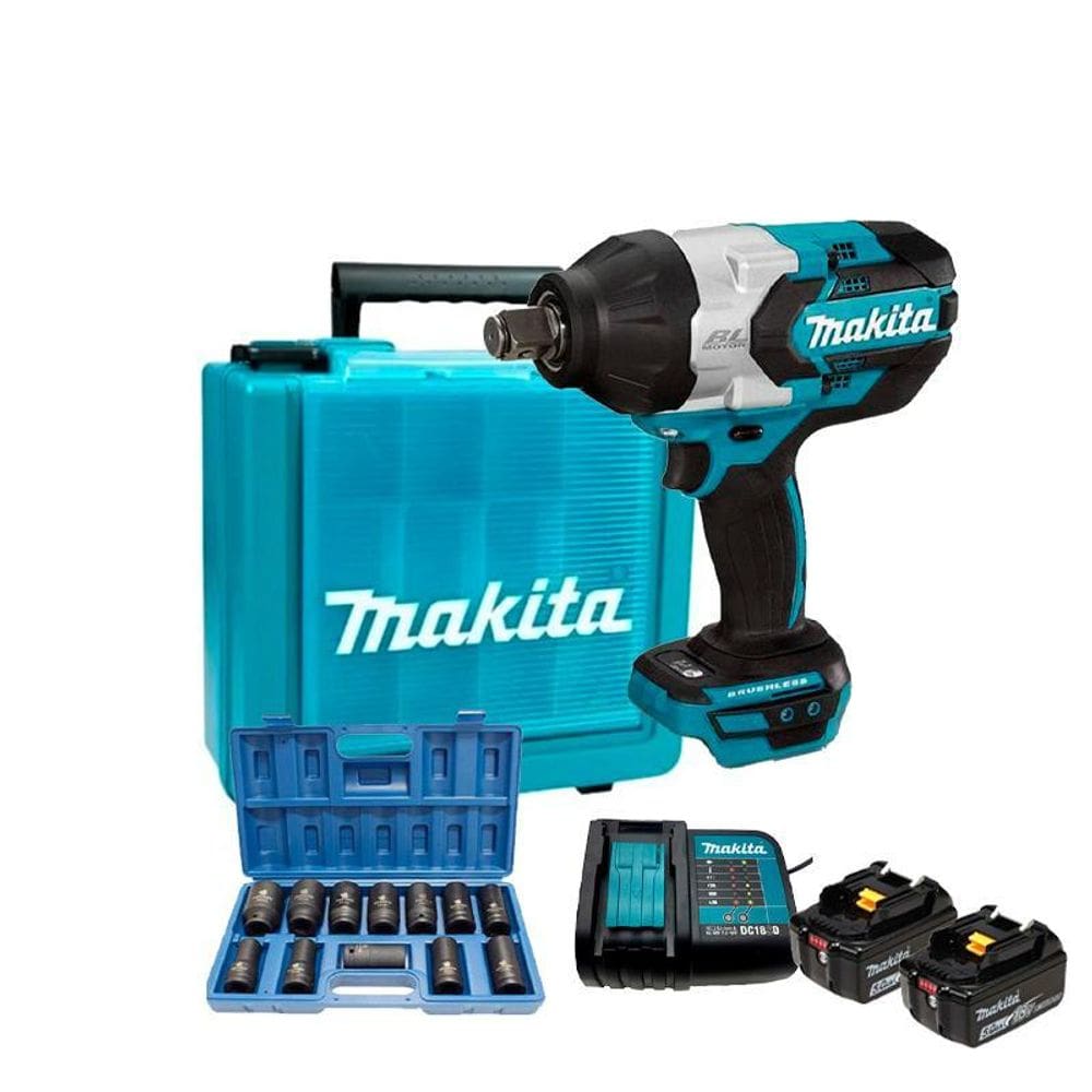 Chave Impacto 3/4 Bateria 18V Lxt Makita Dtw1001Z + Kit 2
