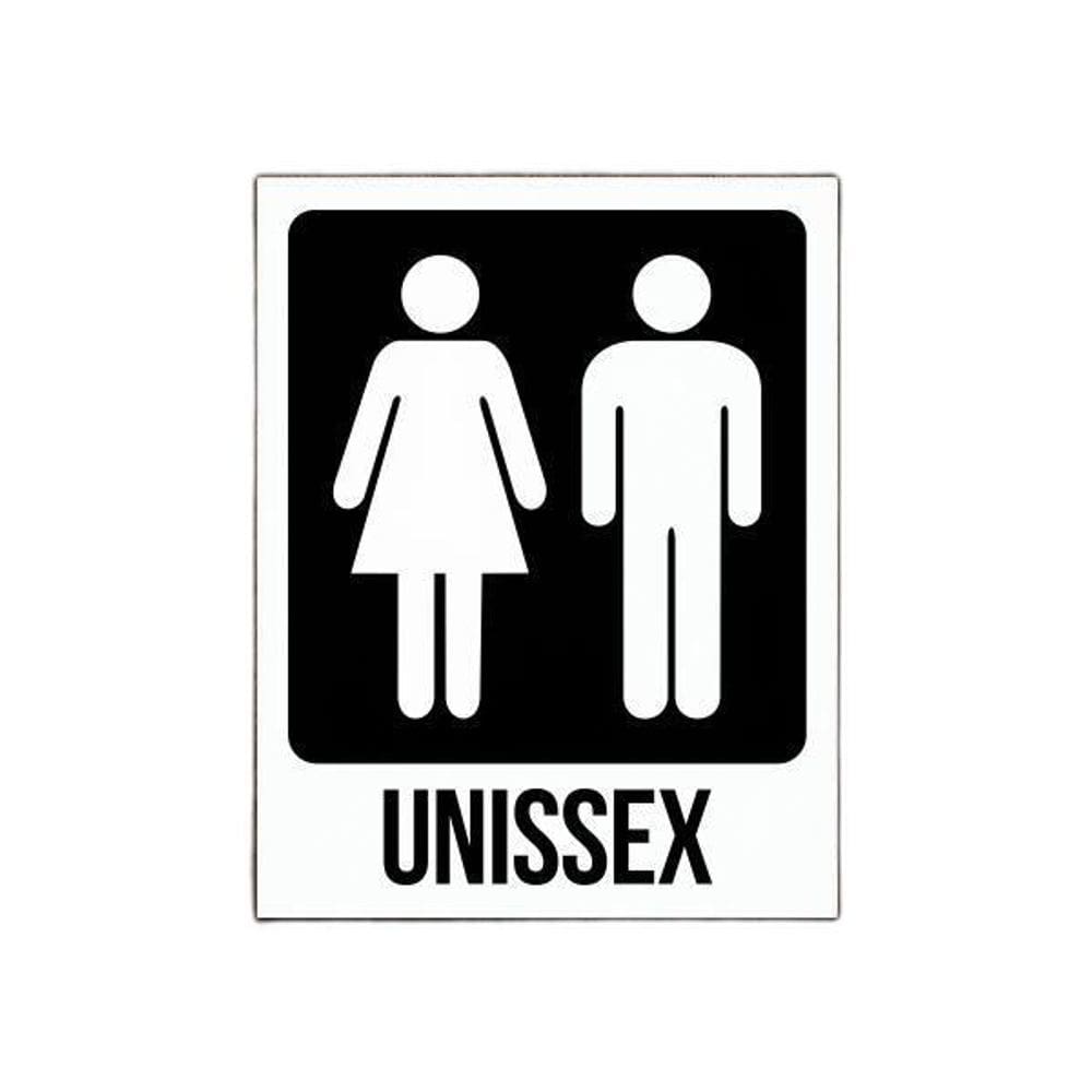 Placa Banheiro Unissex Masculino E Feminino - Decorativa