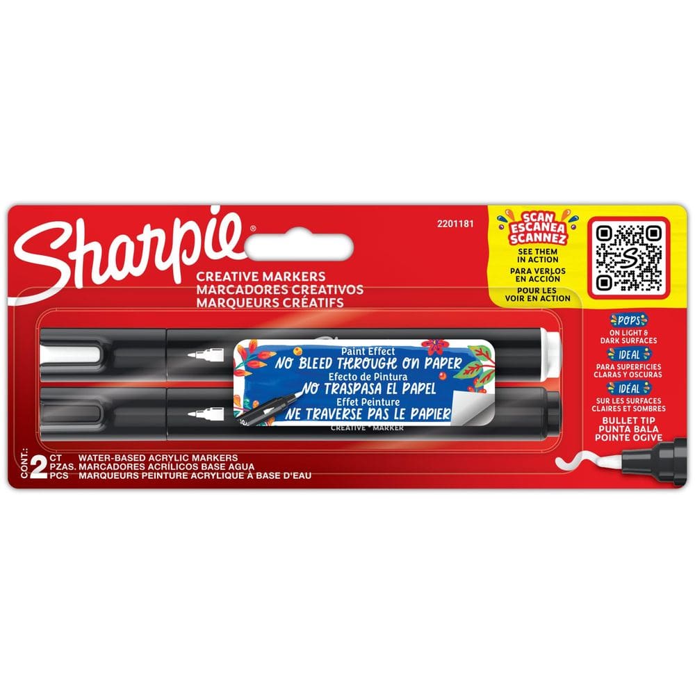 Marcador acrílico SHARPIE, ponta redonda, 2 peças