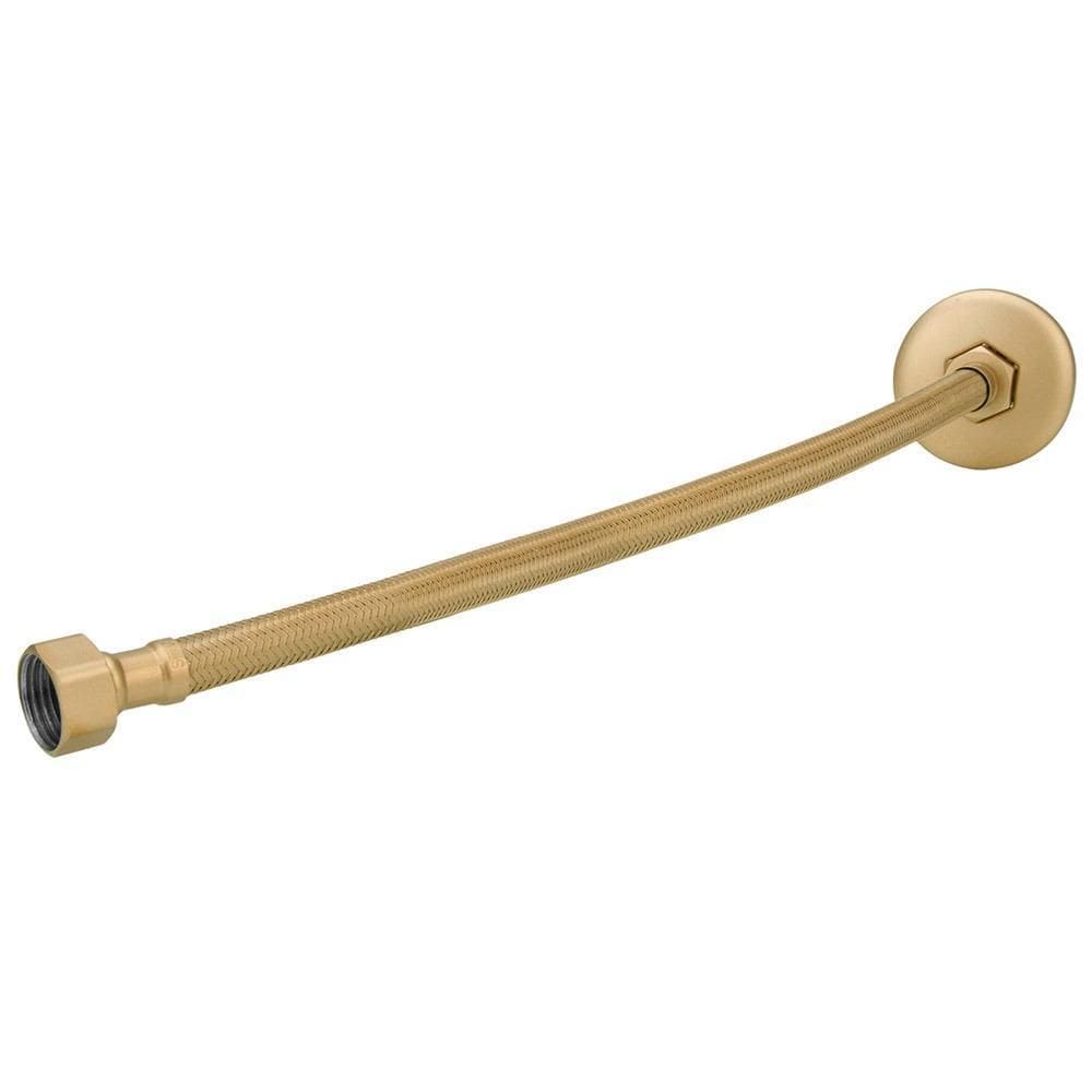 Engate Mangueira Flexível Dourado Trançado Inox 30Cm