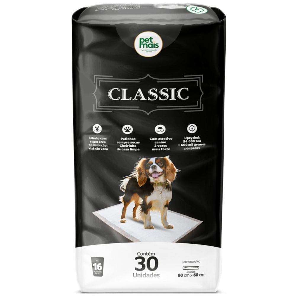 Tapete Higiênico Classic Petmais 30 Unidades 90x60cm