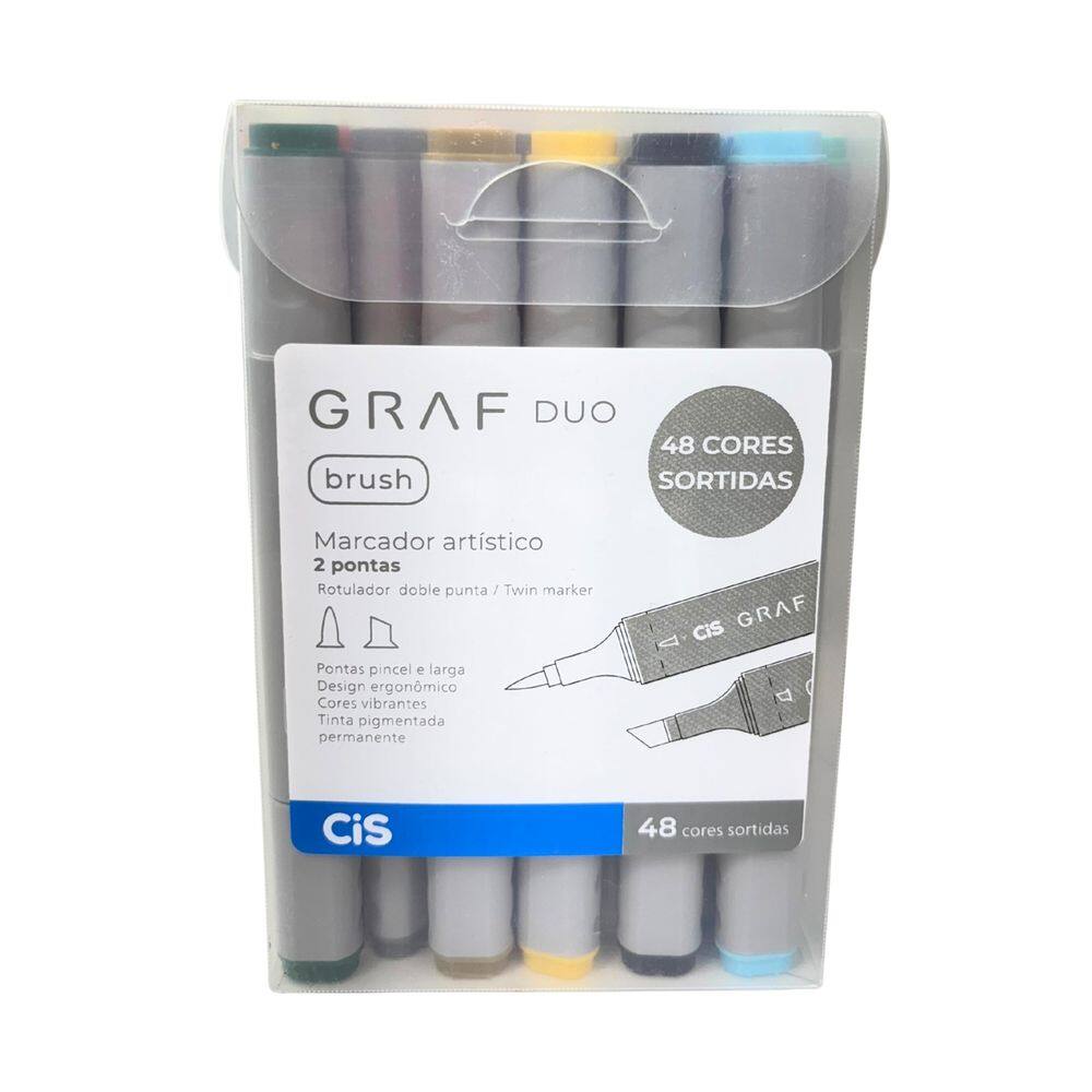 Marcador Artistico 2 Pontas Graf Duo Brush Estojo Cis