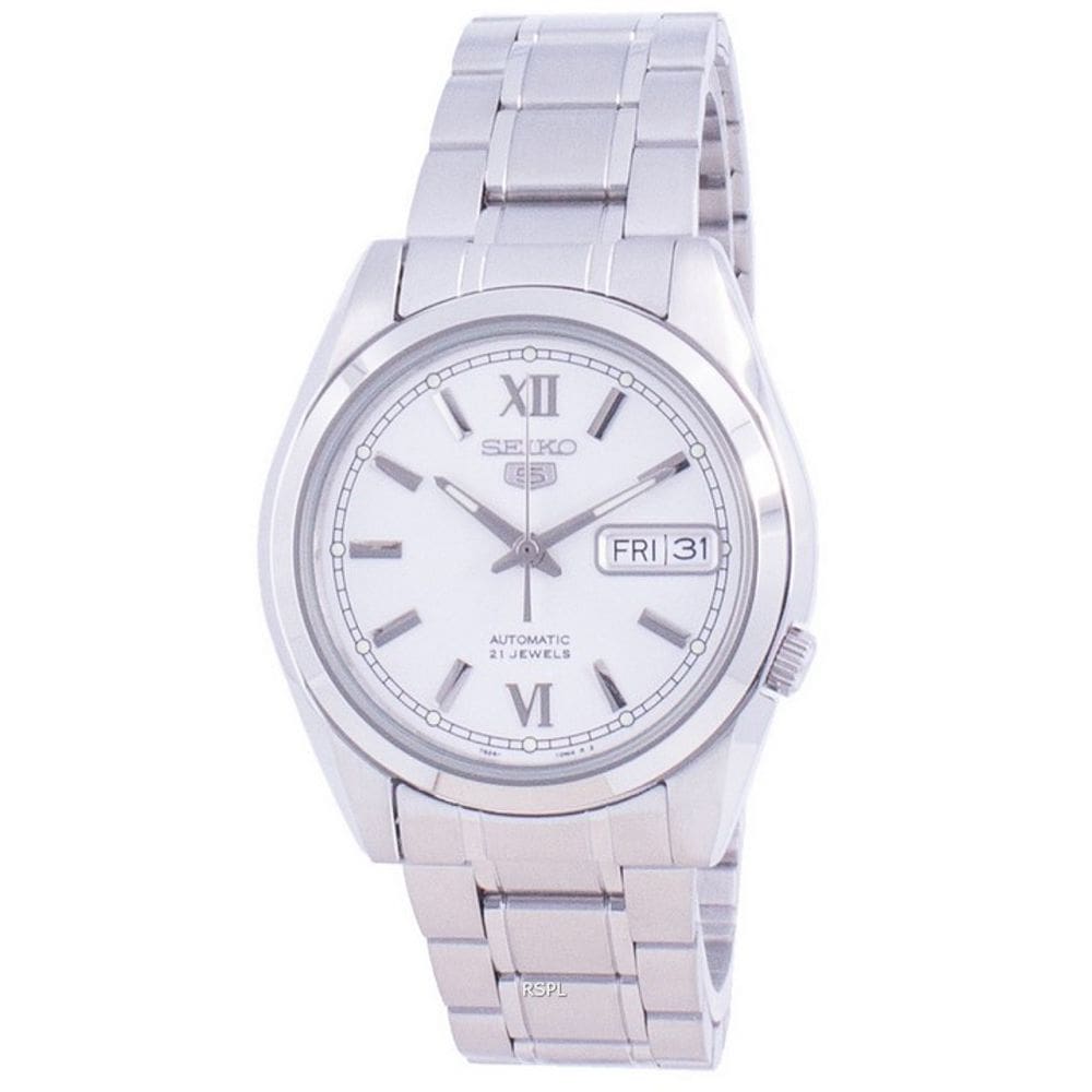 Relógio Seiko 5 Automatic Silver Dial 21 Jewels SNKL51K1 Masculino
