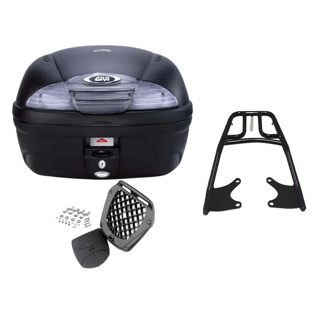 Kit Bau 45L Bauleto Givi Monolock Simply Fume E450nt Titan 160 2025 + Bagageiro Projetil