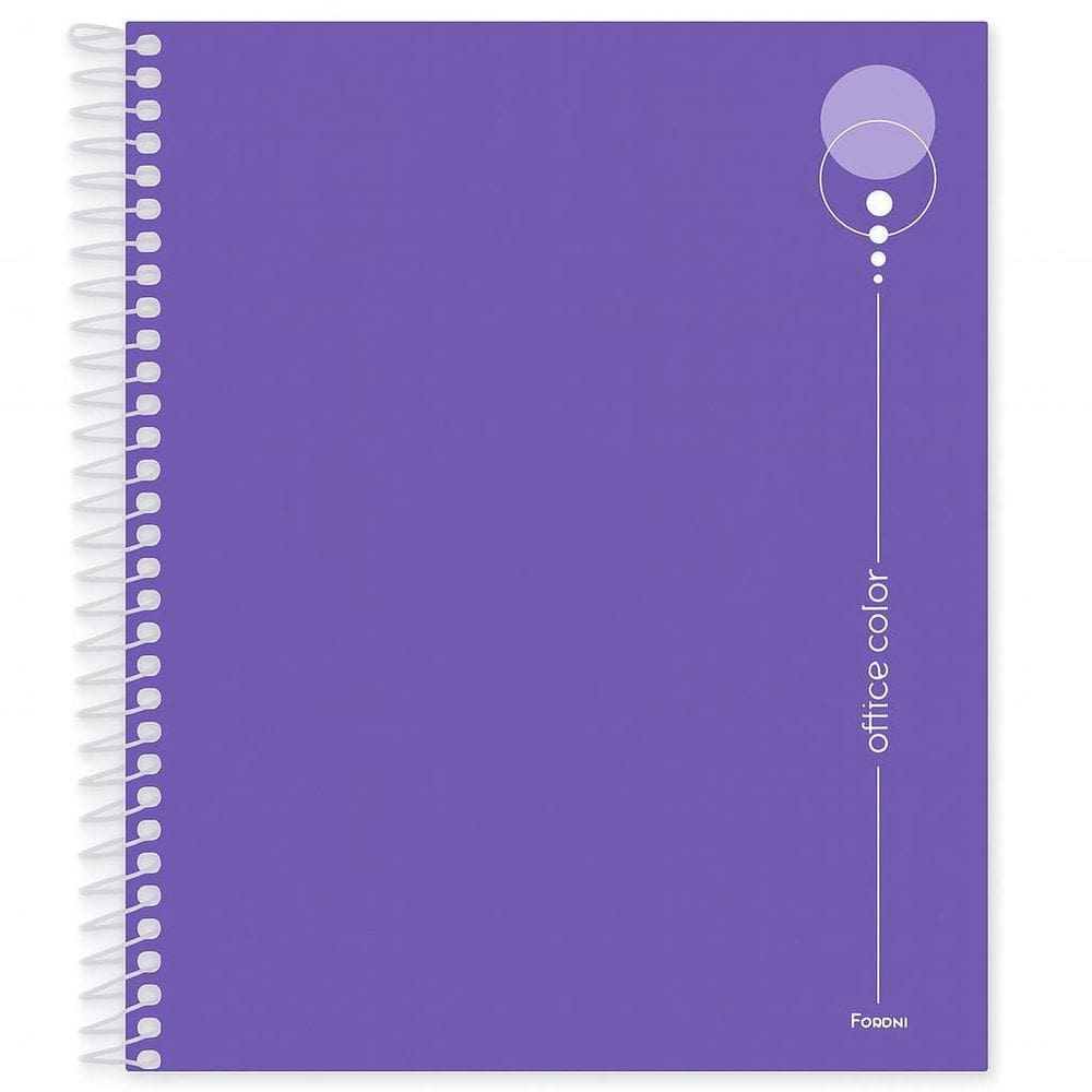 Caderno Universitario 10 Materias Office Color Roxo Foroni