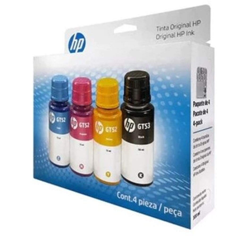 Kit 4 Garrafa Refil De Tinta H p GT51(GT53)/GT52 Gt 5810 5820 5822 (O r iginal)