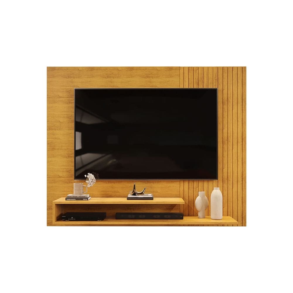 Painel de Tv Rack Suspenso Até 50 Polegadas Palermo Cedro - ÉdeCasaMóveis