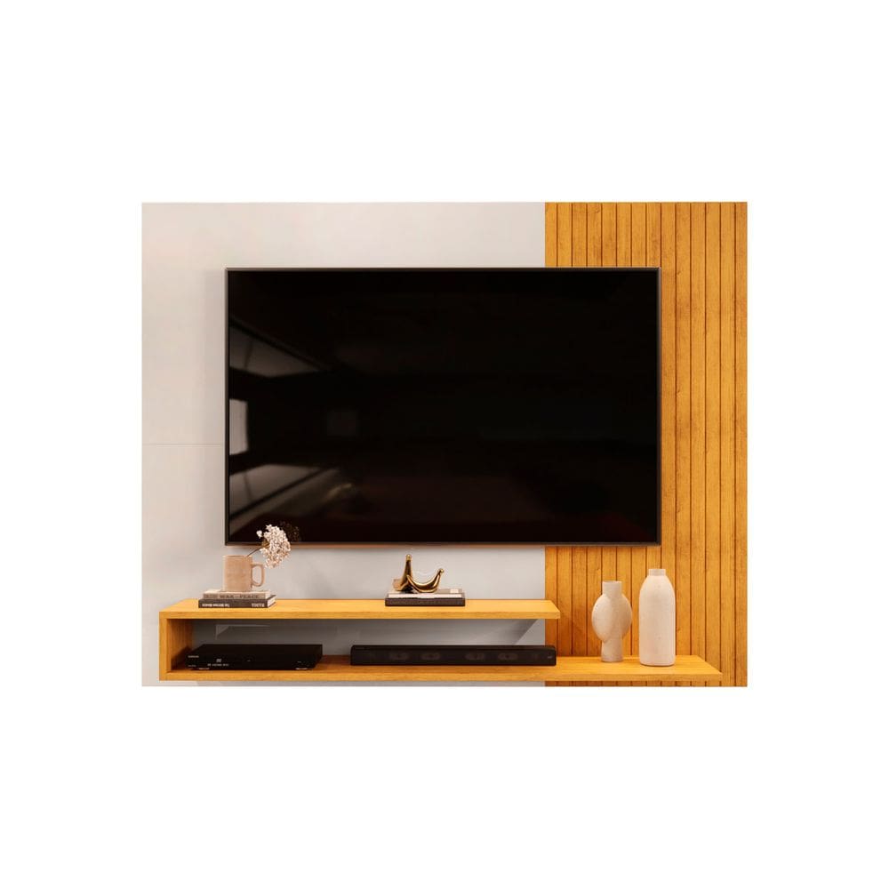 Painel de Tv Rack Suspenso Até 50 Polegadas Nando Cedro - Bali - DJ Móveis