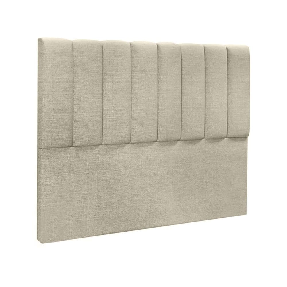 Cabeceira Cama de Solteiro Estofada 90 x 128 Veneza Linho Bege - ÉdeCasaMóveis