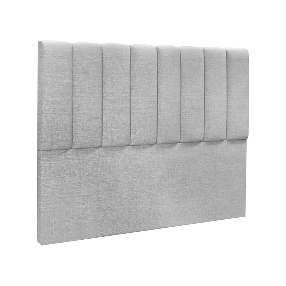 Cabeceira Cama de Solteiro Estofada 90 x 128 Veneza Linho Prata - ÉdeCasaMóveis