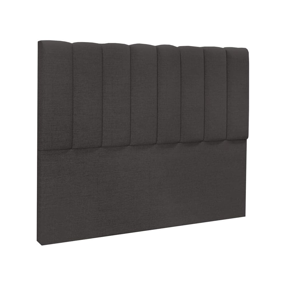 Cabeceira Cama de Solteiro Estofada 90 x 128 Veneza Linho Preto - ÉdeCasaMóveis