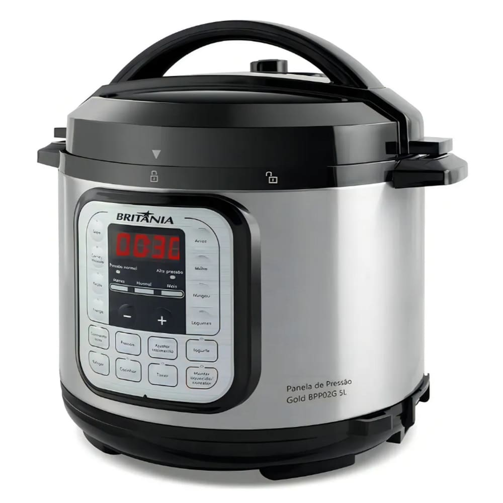 Panela de Pressão Britânia BPP02G Gold 5L 900W 110V