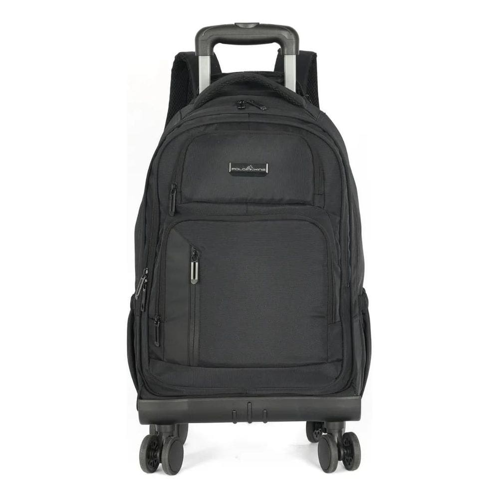 Mochila C/Rodinhas Polo King Note Preta