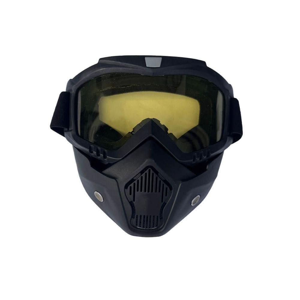 Máscara óculos De Proteção Para Motociclista Bike Motocross Lente Amarela