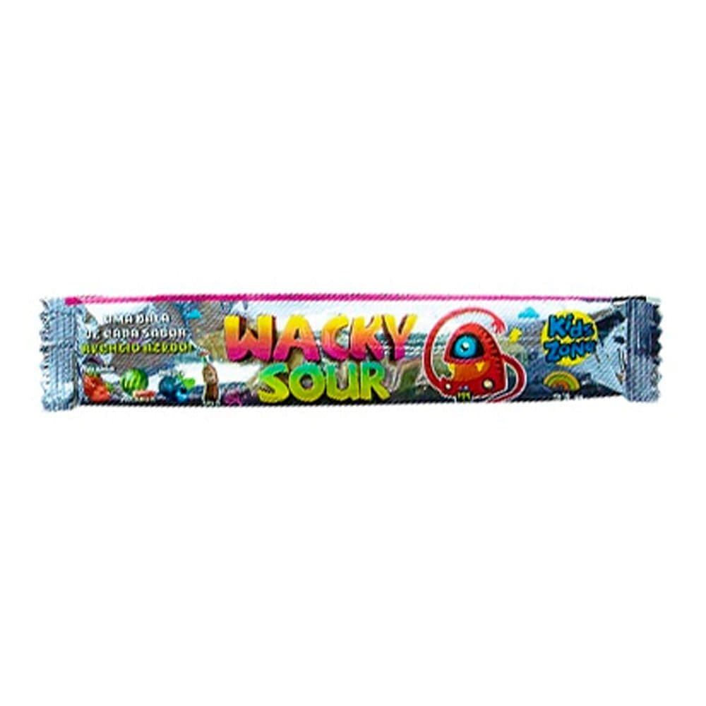 Bala Kids Zone Wacky Sour Mastigável Recheio Azedo 23g