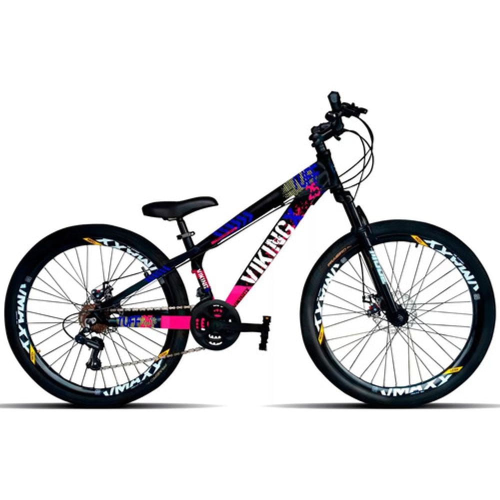 Mountain Bike Vikingx Freeride Tuff 25 Shimano Aro 26 Cores