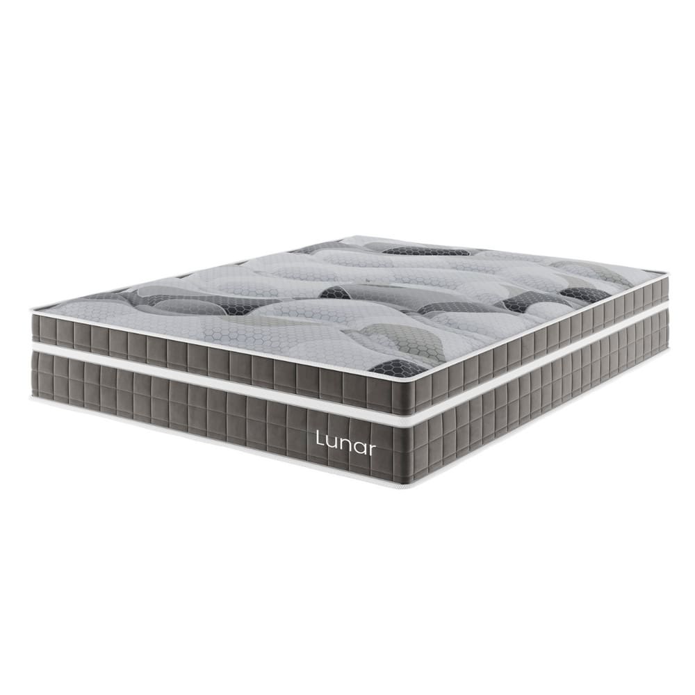 Colchão Mola Ensacada Queen Size 33x158x198cm Lunar Cinza - Casa Giulia