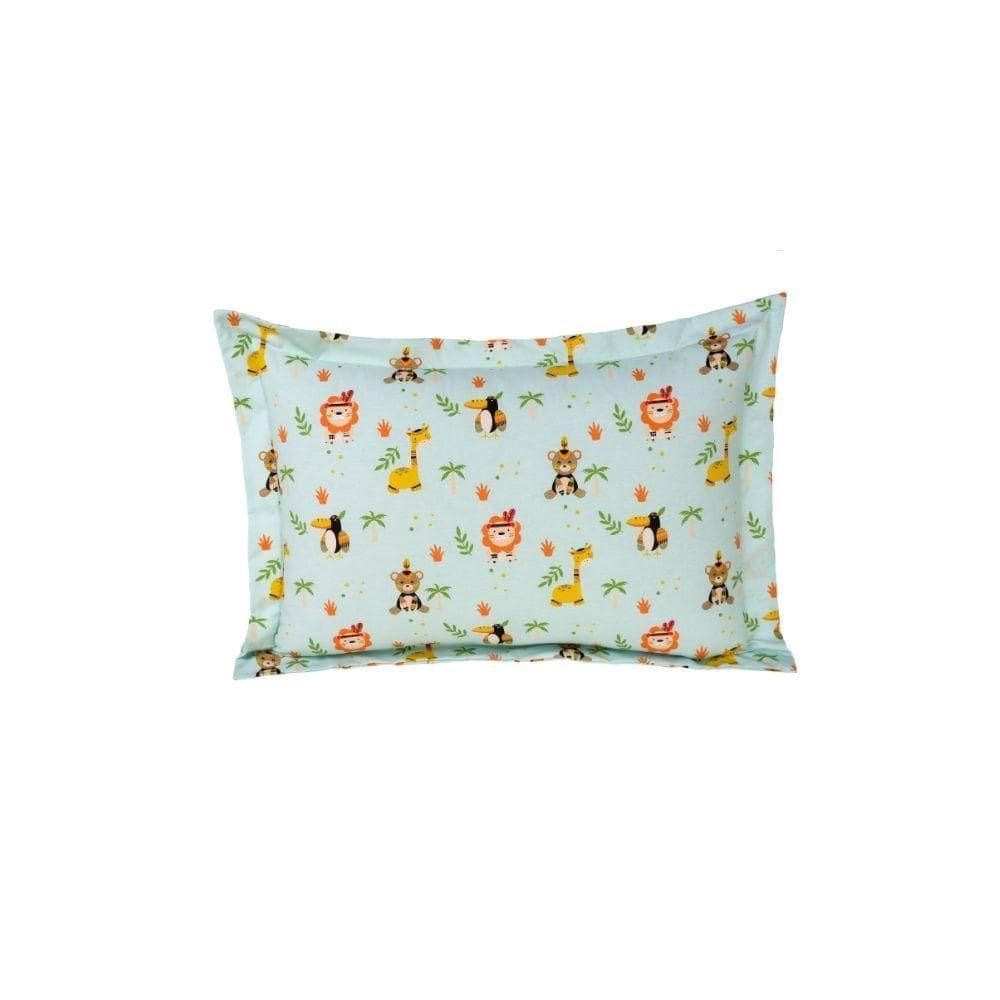 Fronha Estampada Infantil Joy 1 Peça 70cm X 50cm 80% Algodão - 20% Poliéster Percal 180 Fios Cor:zoo