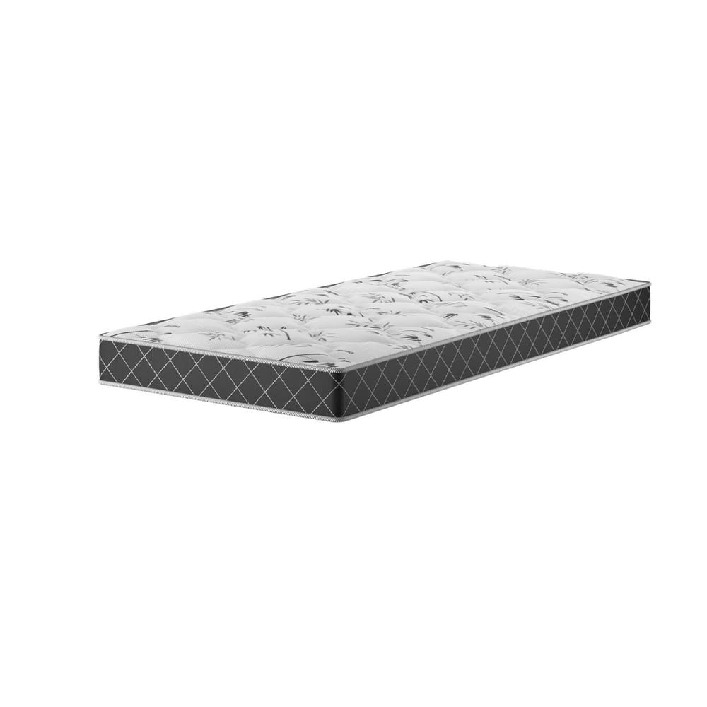 Colchão Espuma D28 Solteiro 17cm 1,88m 78cm Double Face Classic Xadrez Preto - Casa Giulia