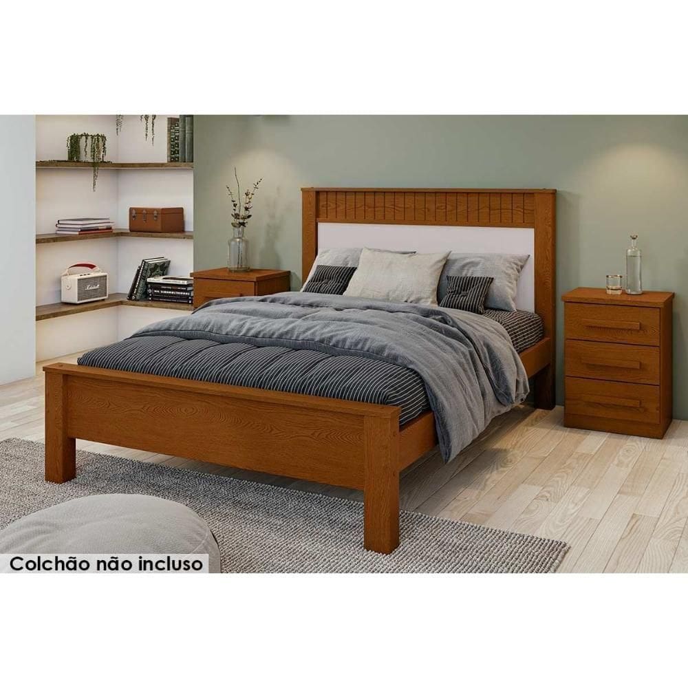 Cama De Casal Athenas Frassino-off White - Lopas