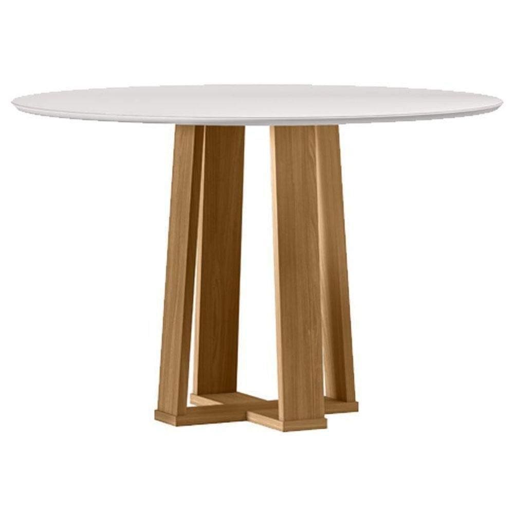 Mesa De Jantar 120 Cm Isabela Com Vidro Ype Off White – New Ceval