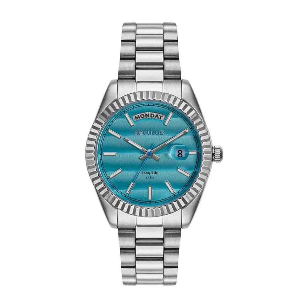 Relógio Seculus Long life Azul Feminino 77323L0SVNA2