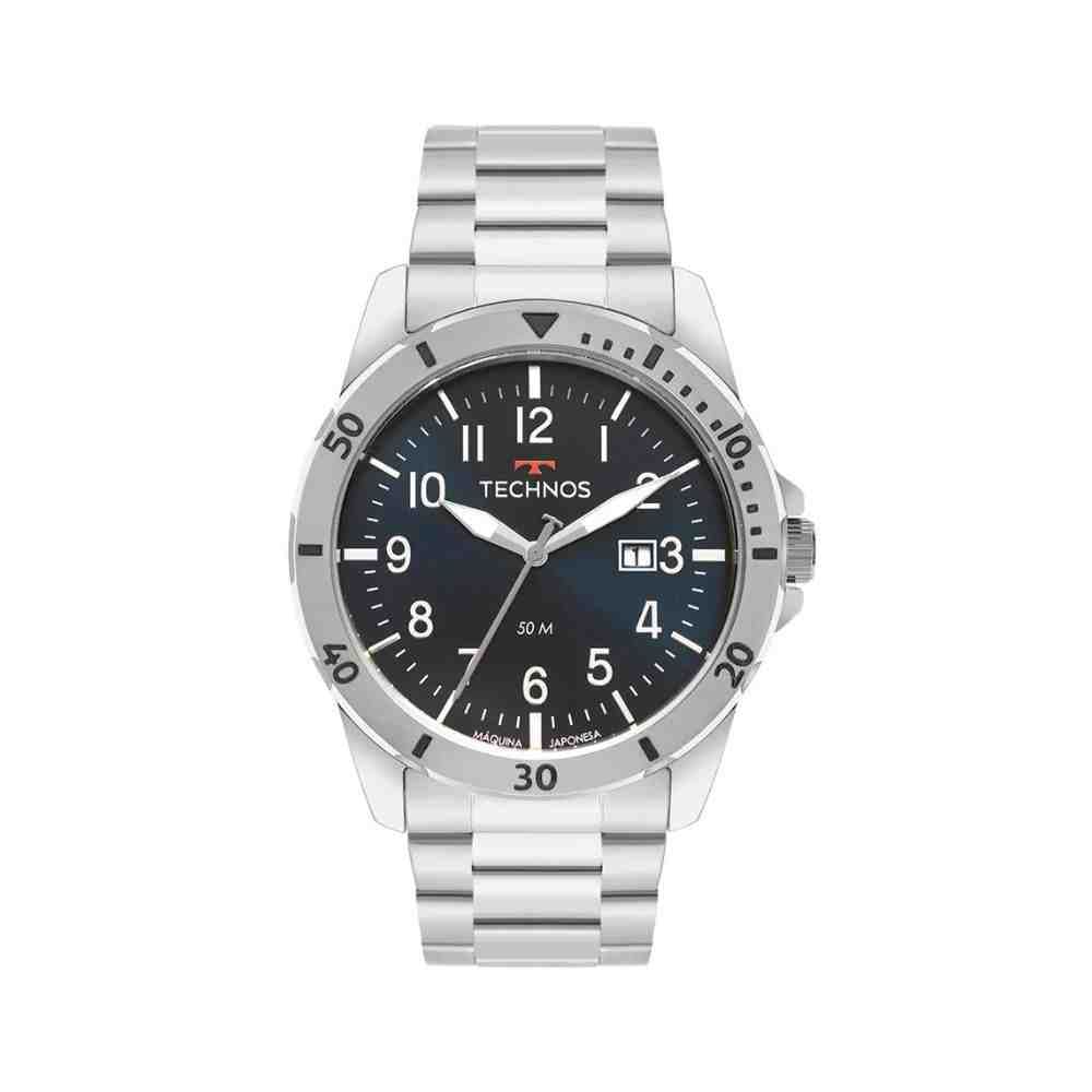Relógio Technos Militar Prata Masculino 2115NBQ/1A