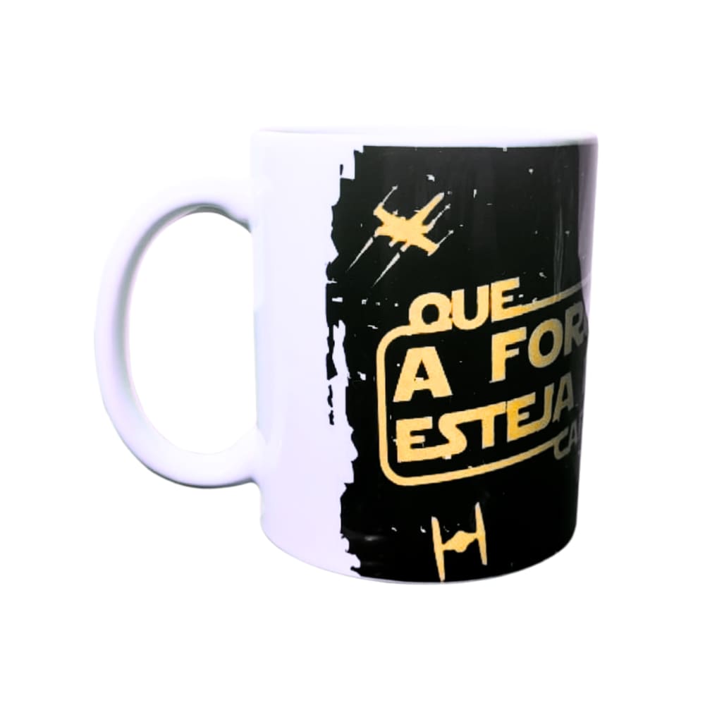 Caneca Café Porcelana Baby Yoda Star Wars  | Artesanal