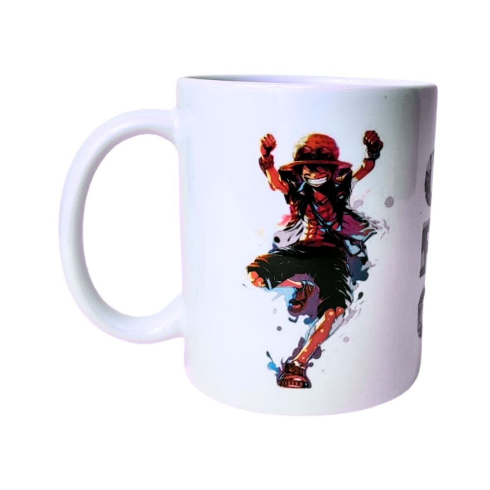 Caneca Café Porcelana Luffy One Piece  | Artesanal