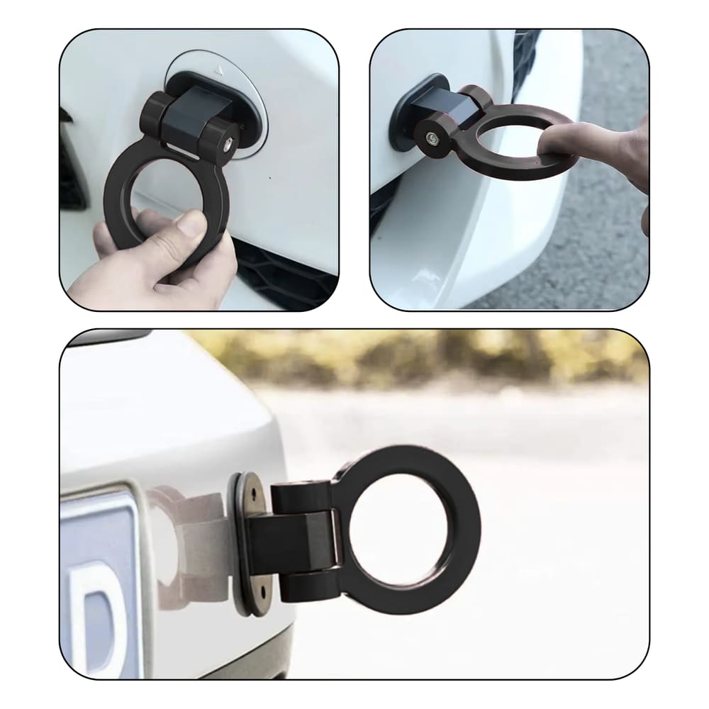 Engate Reboque Esportivo Tow Hook Universal Preto Veicular M